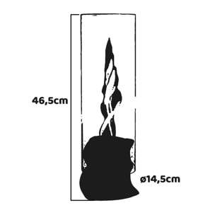 Nizza - Camino a bioetanolo da tavolo per interni ed esterni Ø14,5 x H46,5 cm