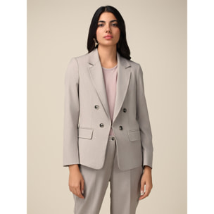 Oltre - Blazer con pespuntes de tipo sastre - Tórtola