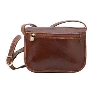 Borsa a tracolla da donna - Modello False - 100% pelle - 22.0 x 16.0 x 9.5 cm