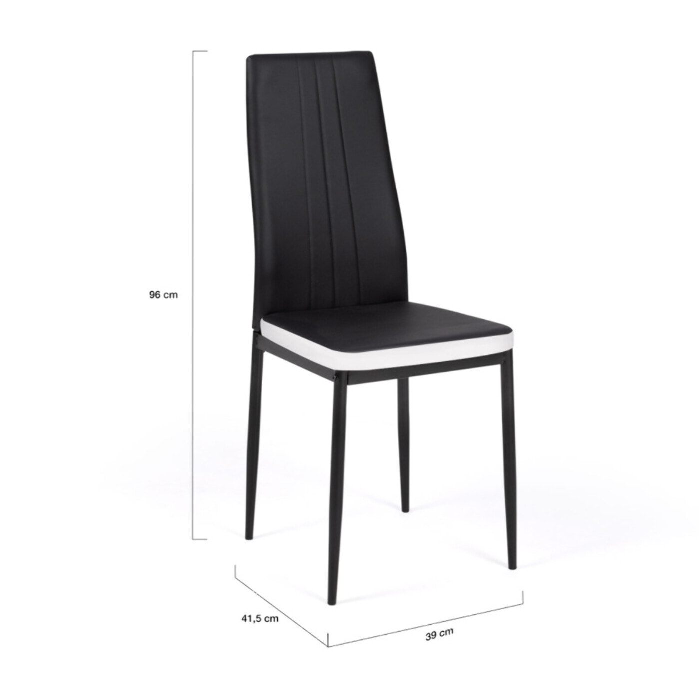 Chaises Jodie - Noir - Blanc