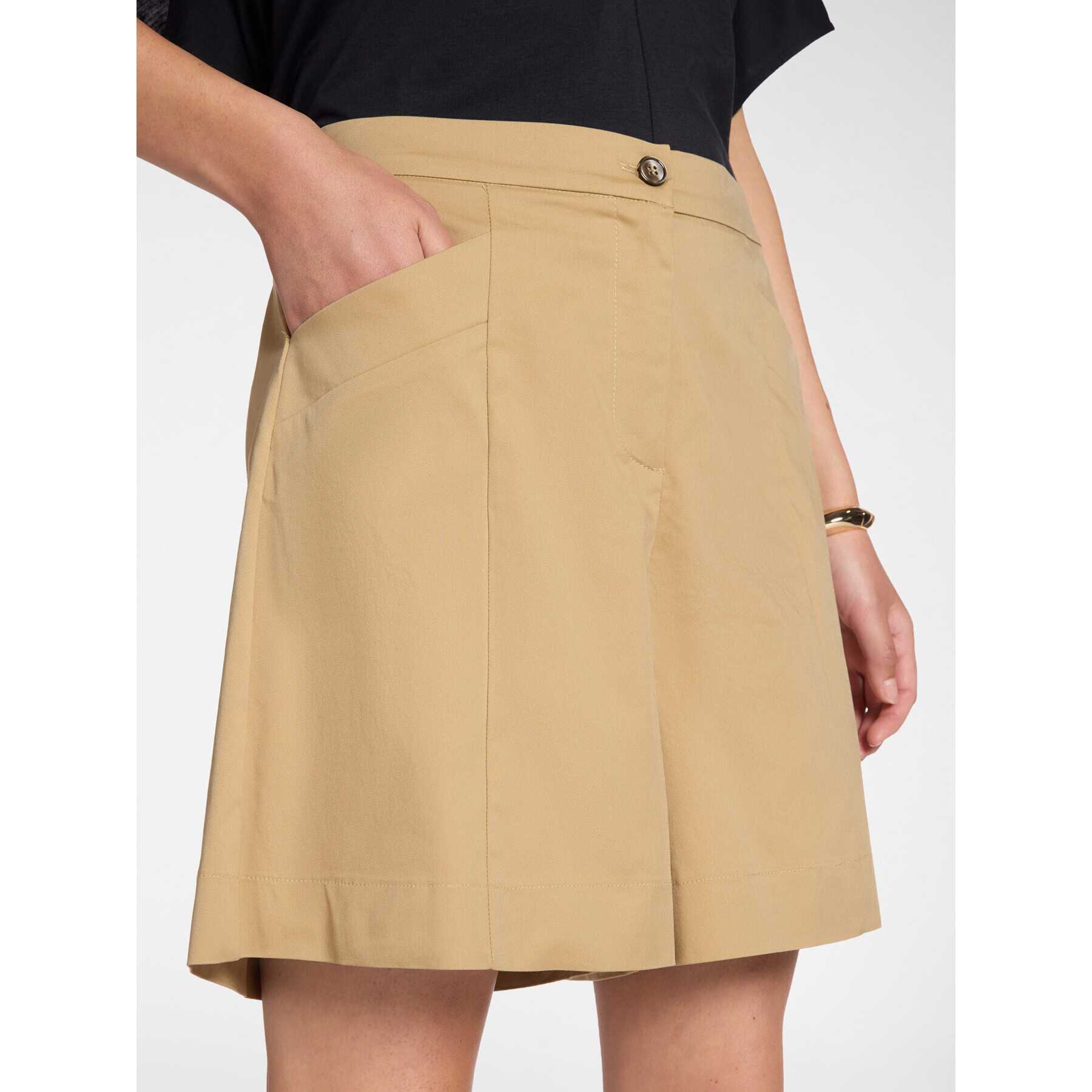 Elena Mirò - Bermuda chinos in gabardine - Beige
