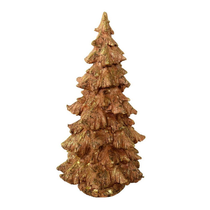 Albero in resina rosa glitter oro cm ø24h46