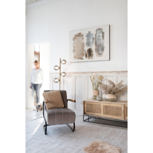 J-Line vase Leo Rond - verre - gris