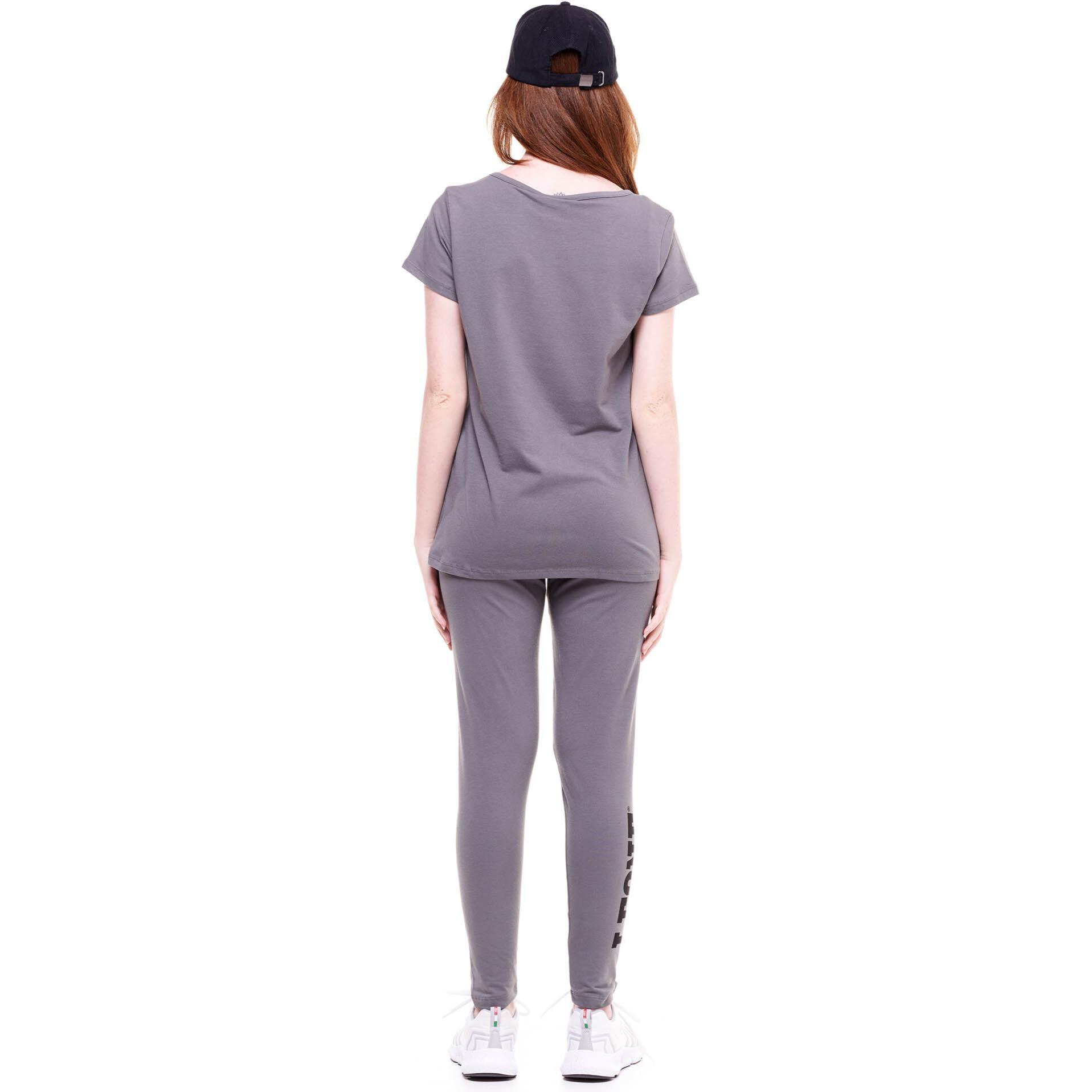 Camiseta de mujer de manga corta con gran logo Welcome Back