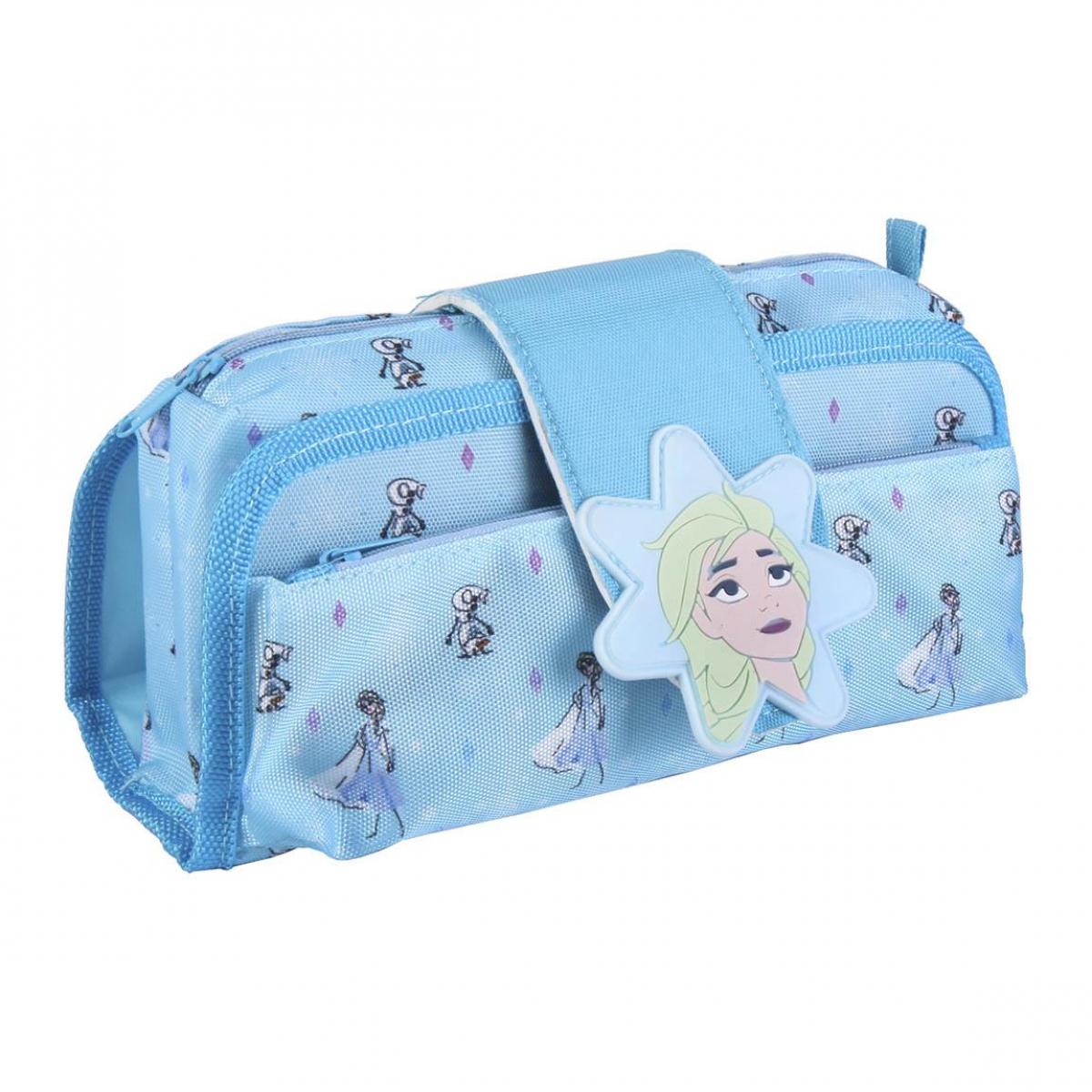 Frozen Astuccio Scuola Tombolino Multi Scompartimento con Velcro Lei Disney Multicolor