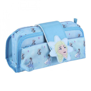 Frozen Astuccio Scuola Tombolino Multi Scompartimento con Velcro Lei Disney Multicolor