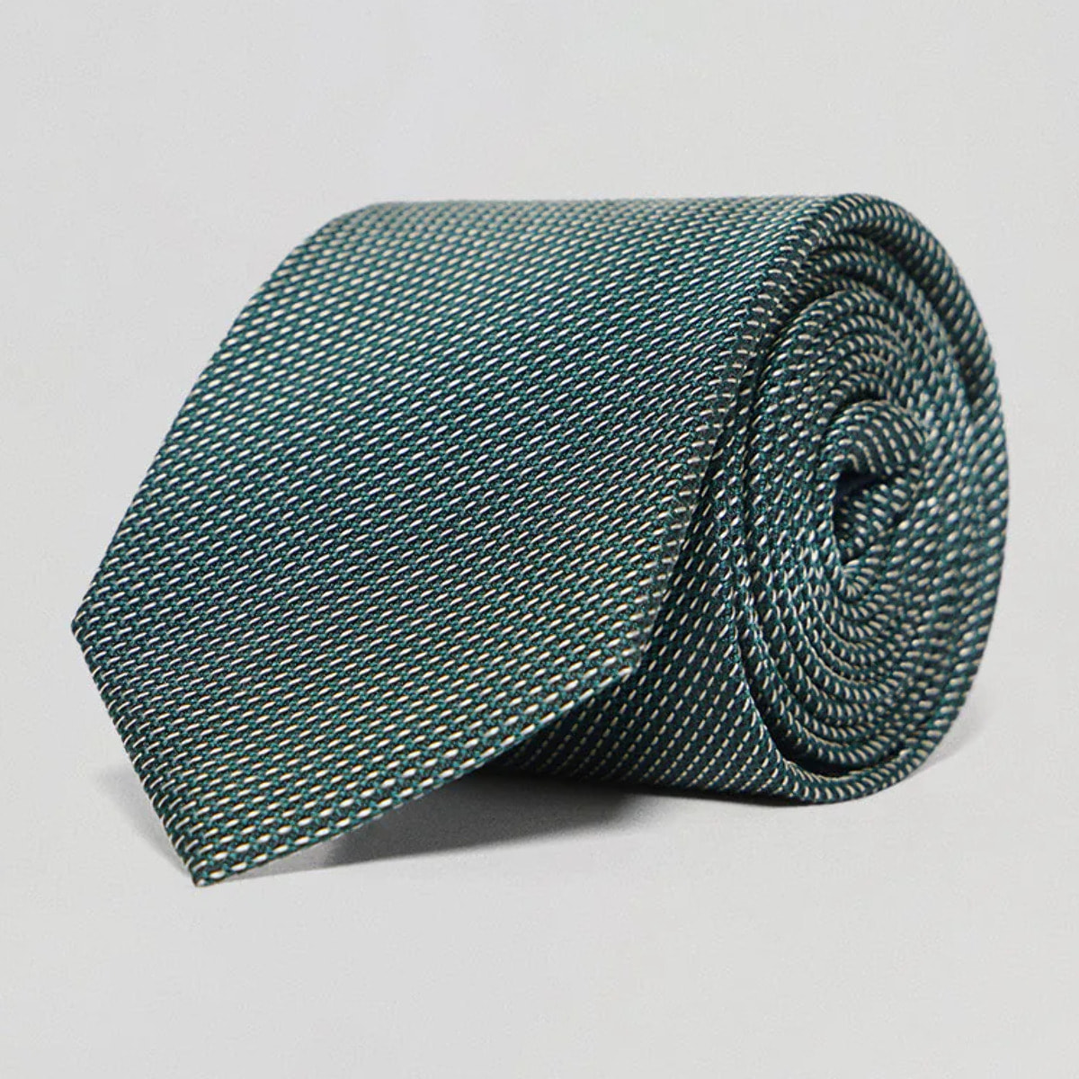 Cravatta in seta verde con logo Polo Club