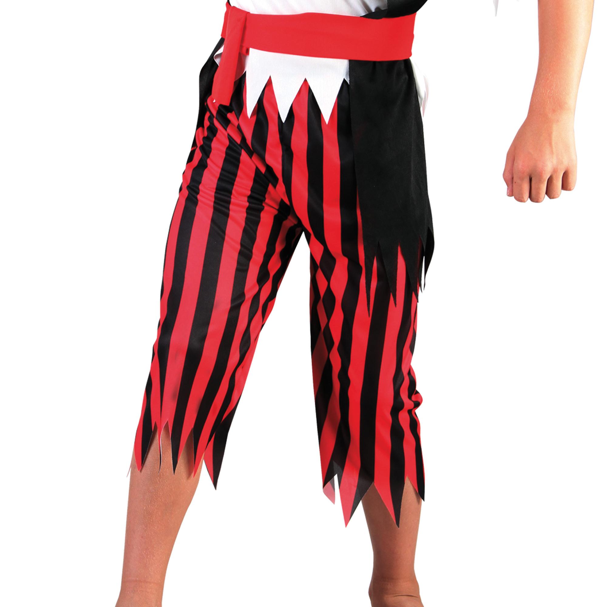 Travestimento Costume Carnevale Corsaro Pirata Rosso Nero Bianco Bambino