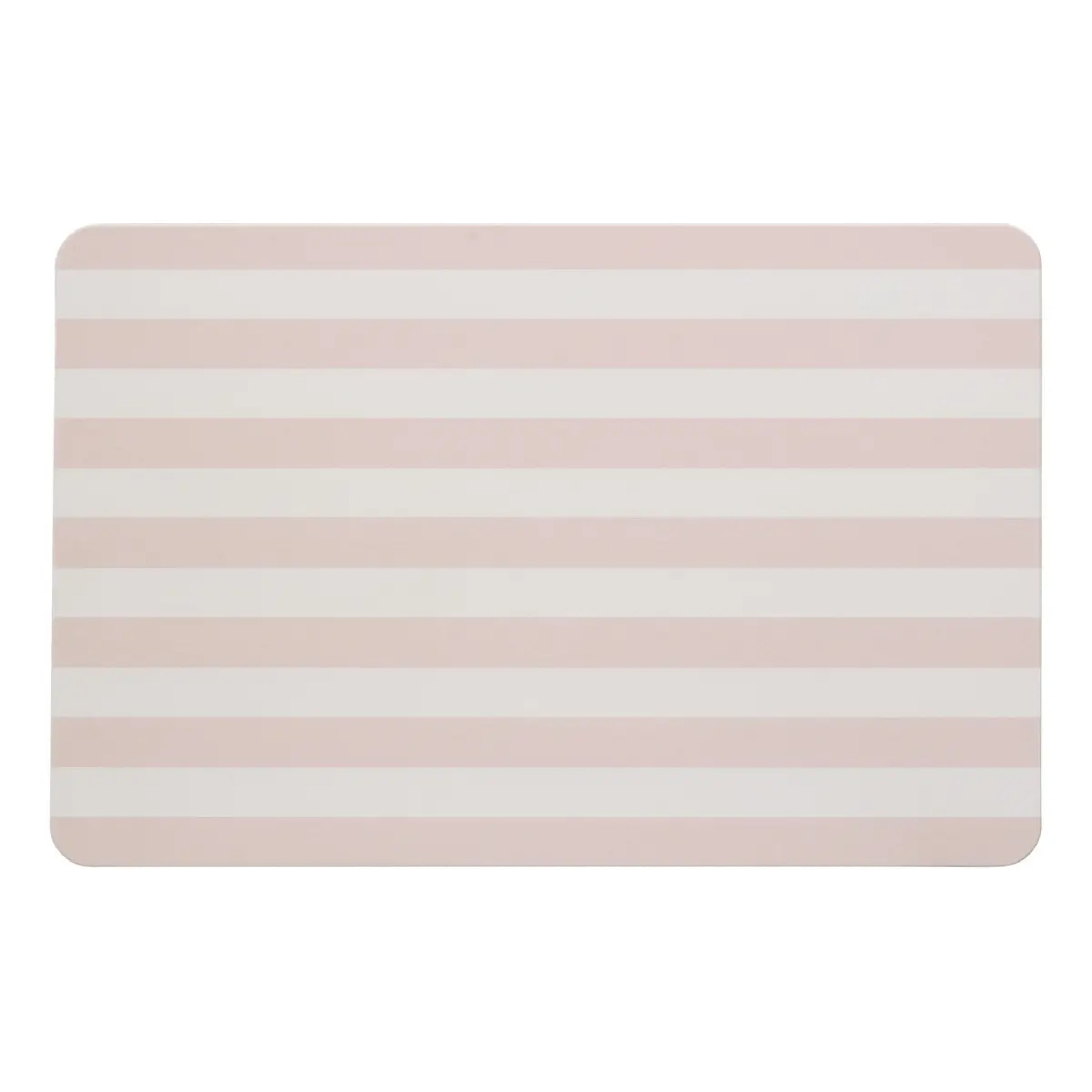 Tapis de bain Strio 39x60cm rayures rose en diatomite