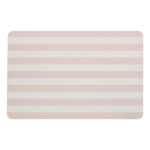 Tapis de bain Strio 39x60cm rayures rose en diatomite