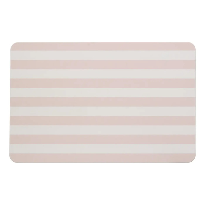 Tapis de bain Strio 39x60cm rayures rose en diatomite