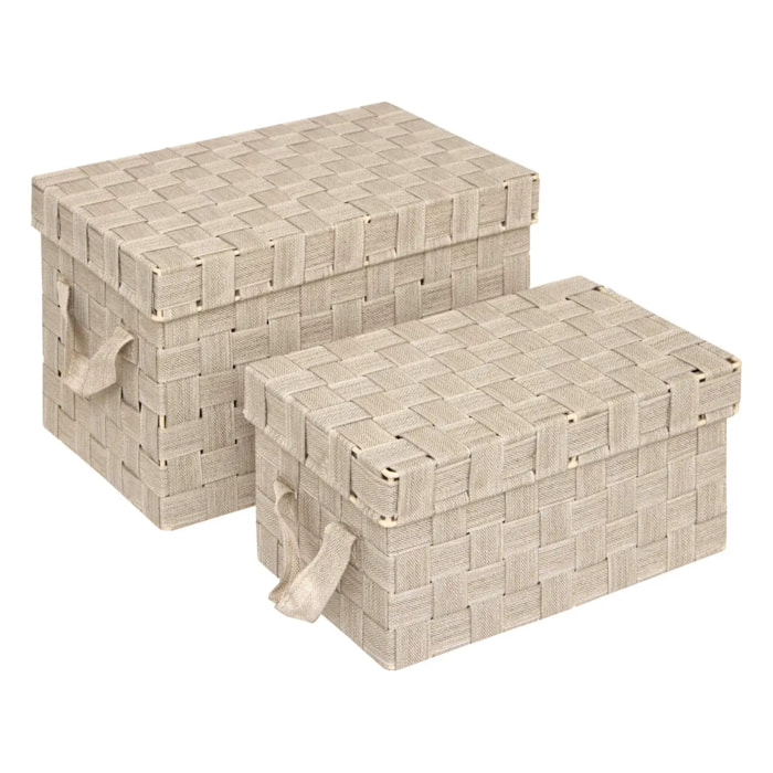 Set de 2 paniers Lise beige