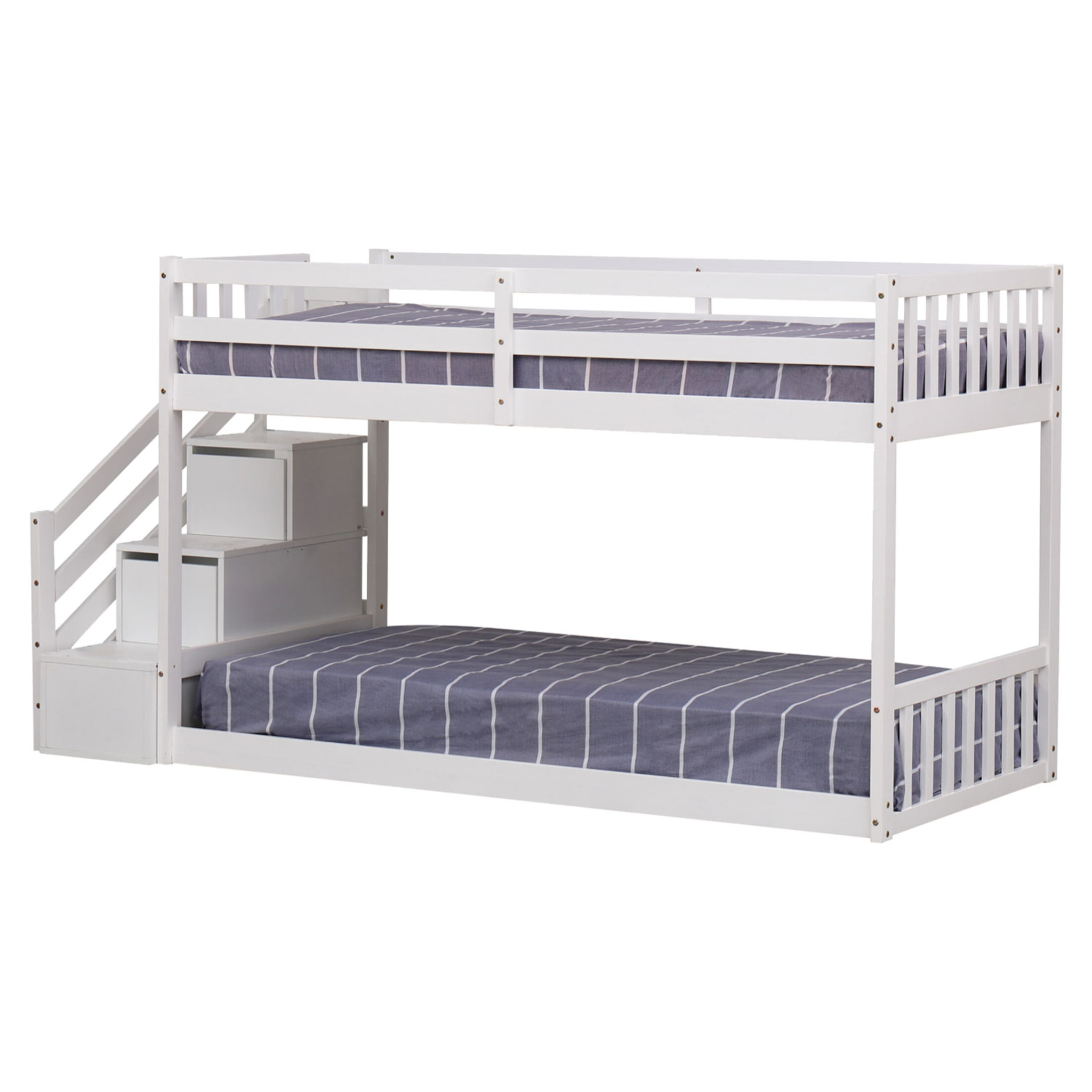 Lits superposés pour enfants 190x90cm blanc CELESTINE