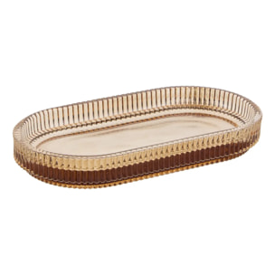 Plateau de salle de bain ovale Solis ambre