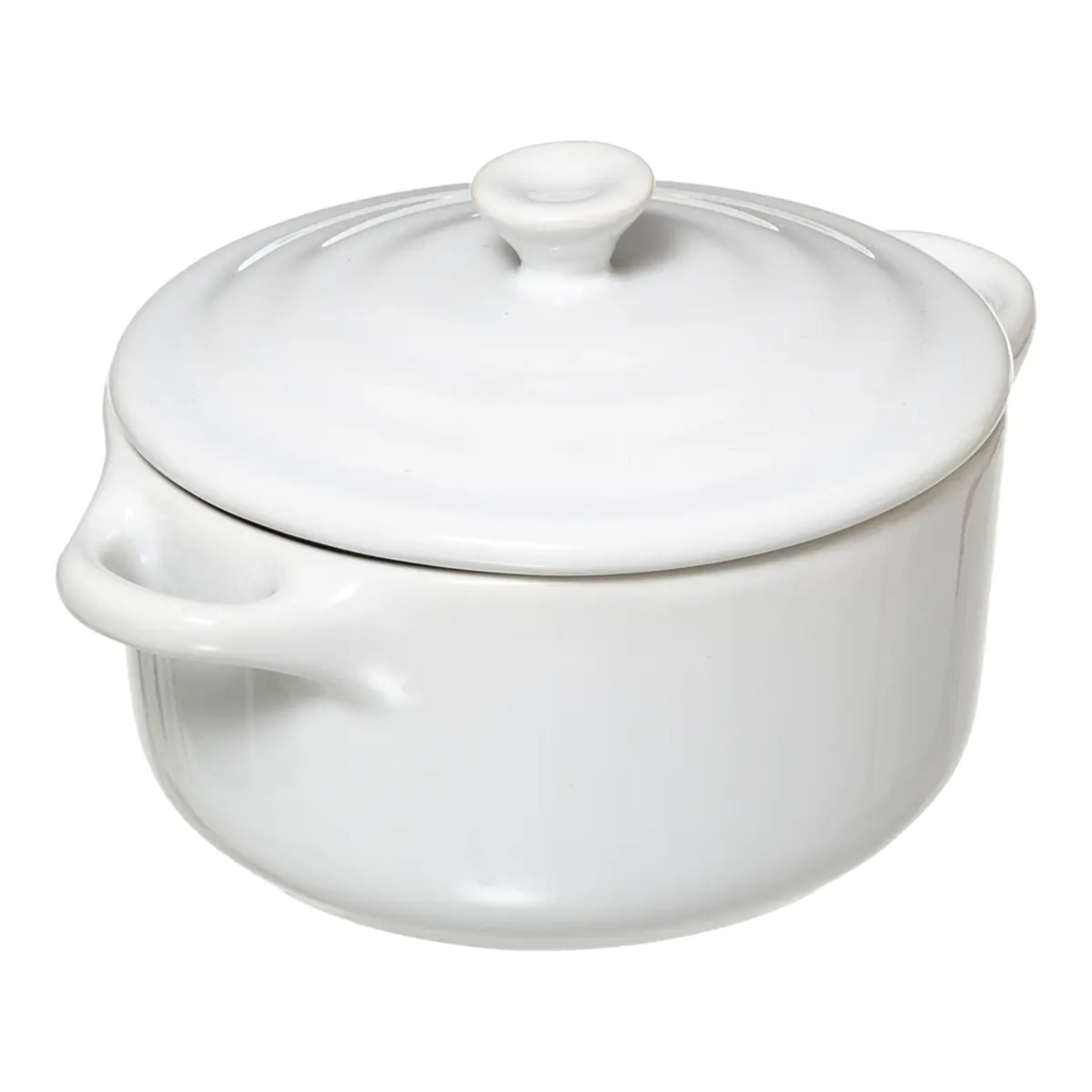 Cocotte céramique 10 cm Bambou et Blanc Seramik