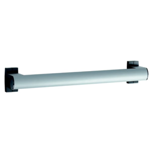 Barre  de maintien droite PMR PELLET Design 60 cm aluminium époxy gris caches résine gris anthracite