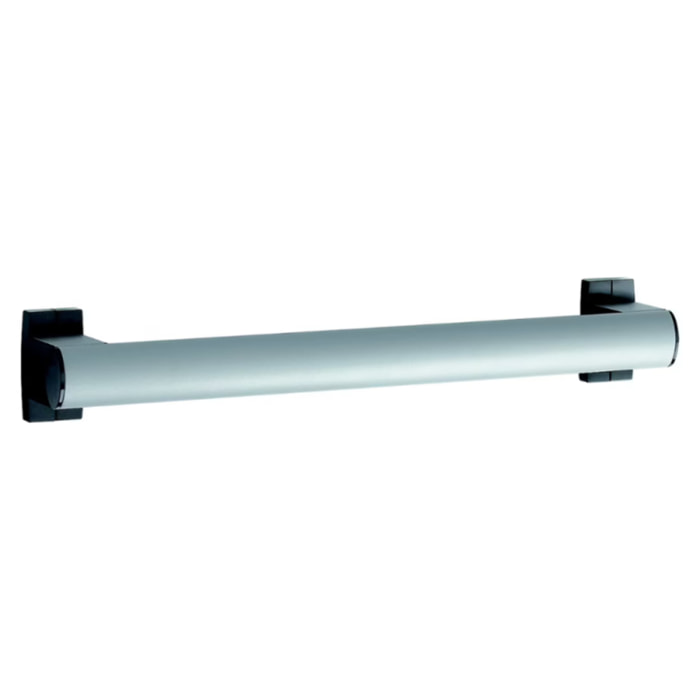 Barre  de maintien droite PMR PELLET Design 60 cm aluminium époxy gris caches résine gris anthracite