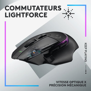 Souris Gamer Sans Fil LOGITECH G502X PLUS Lightspeed RVB Noir