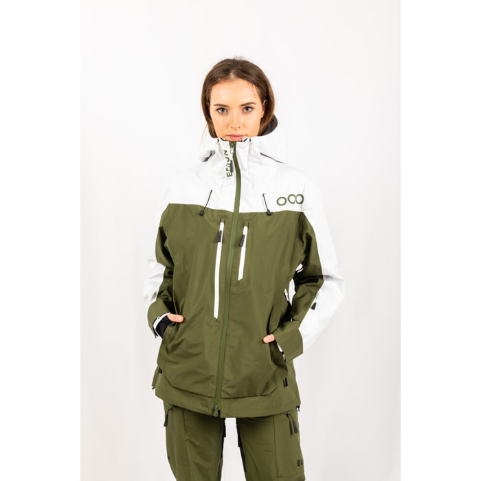 Chaqueta ECOExplorer Jacket Women marca ECOON - Caqui / Blanco