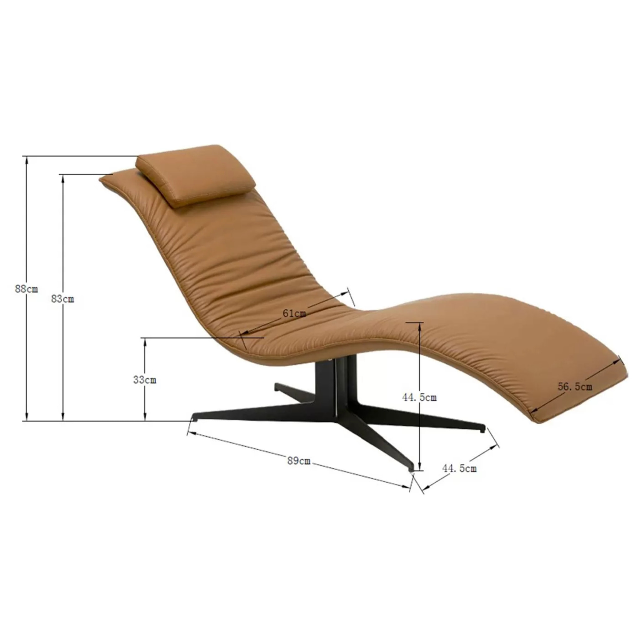 Chaise longue Bonnie marron Kare Design