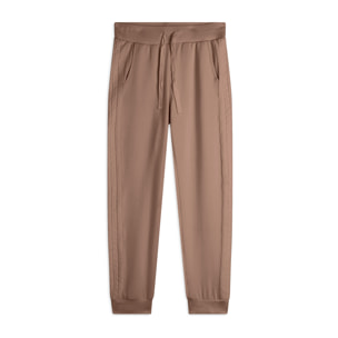 Pantalone in felpa modal con bande laterali a trecce