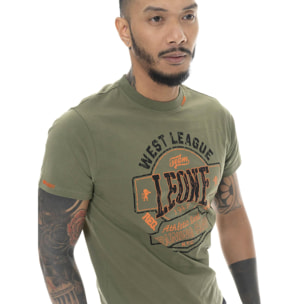 Camiseta de algodón de manga corta para hombre Leone Military 1947
