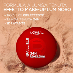 Cipria in Polvere Libera Universal Infaillible 24h Power Glow Fissante Idratante con Nano Perle Luminose