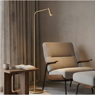 LEDS C4 Pie de salón Gamma LED 4.3 Blanco cálido - 2700K ON-OFF Oro mate 293lm