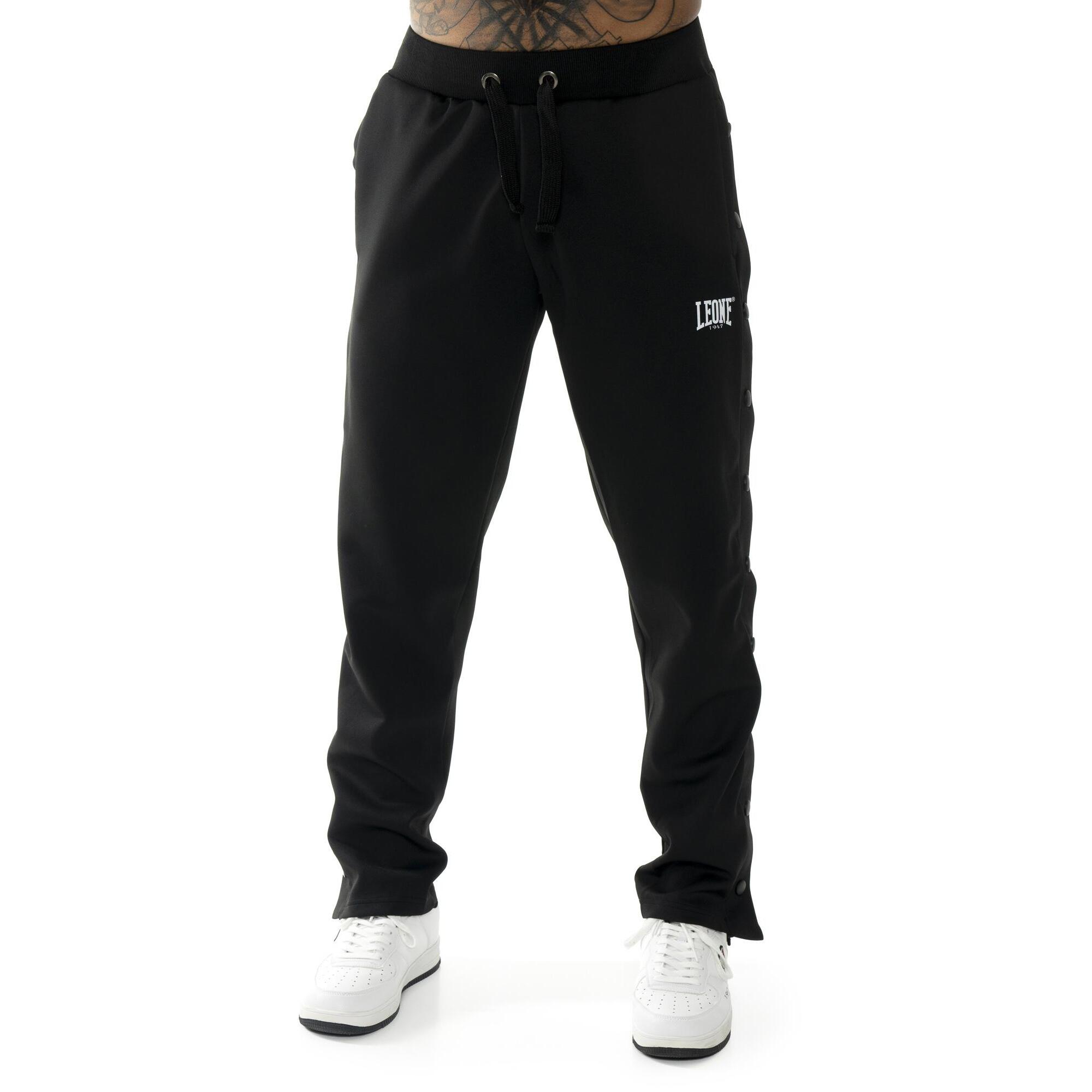 Pantalone uomo in triacetato con bottoni, logo in contrasto Leone 1947 Tech