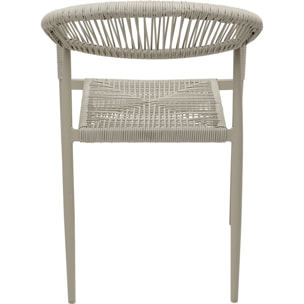 Chaise de jardin avec accoudoirs Palma beige Kare Design