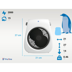 Calefactor de suelo vertical 2000W HOTI F35 PURLINE