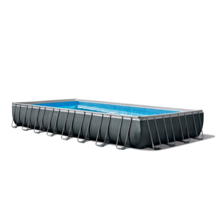 Piscina rectangular Intex Ultra XTR Frame con bomba de filtro, escalera y lonas, 975x488x132 cm