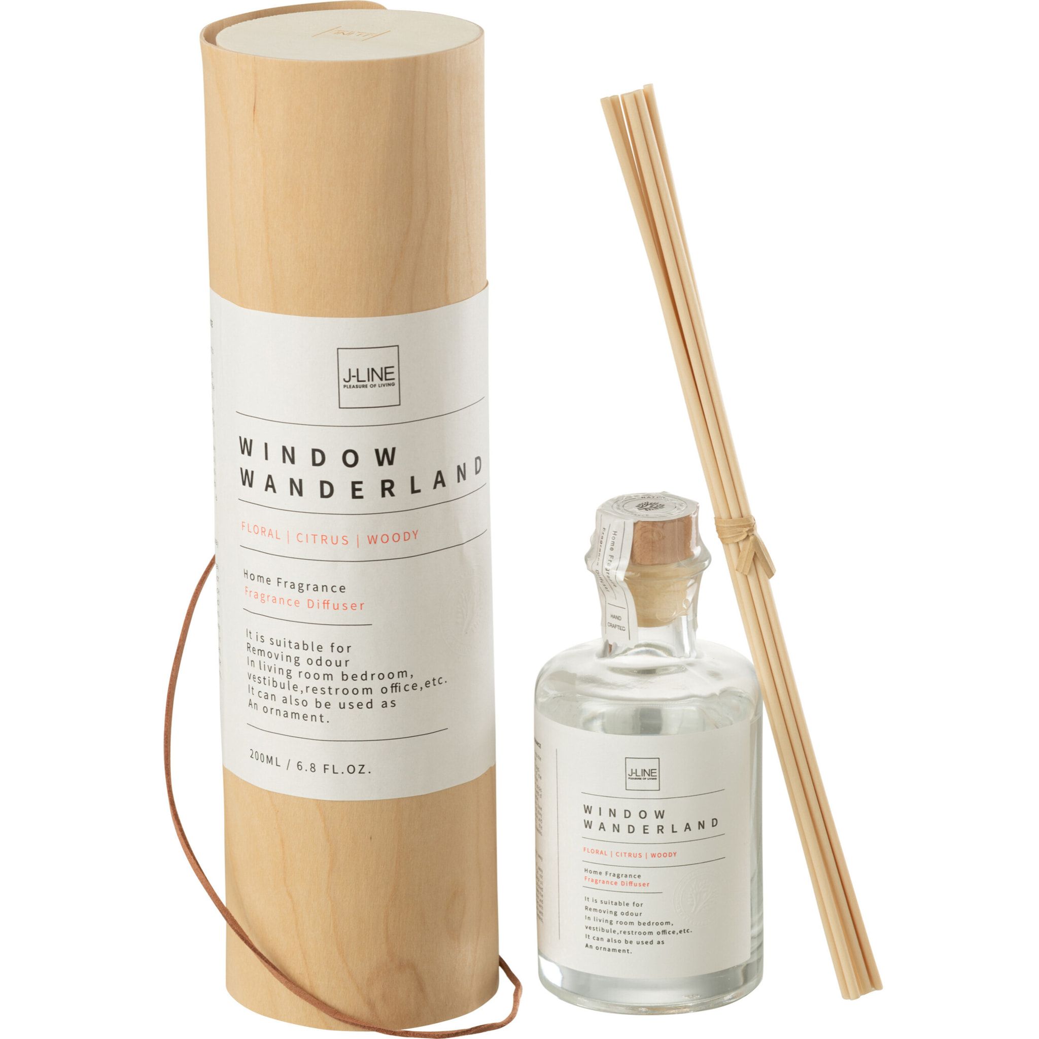 J-Line Bâtonnets parfumés Rond - Window Wanderland - transparent - large - 200 ml
