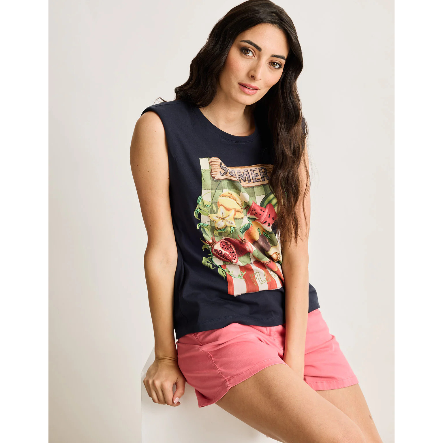 Camiseta Manga Corta Azul Marino - Bangana