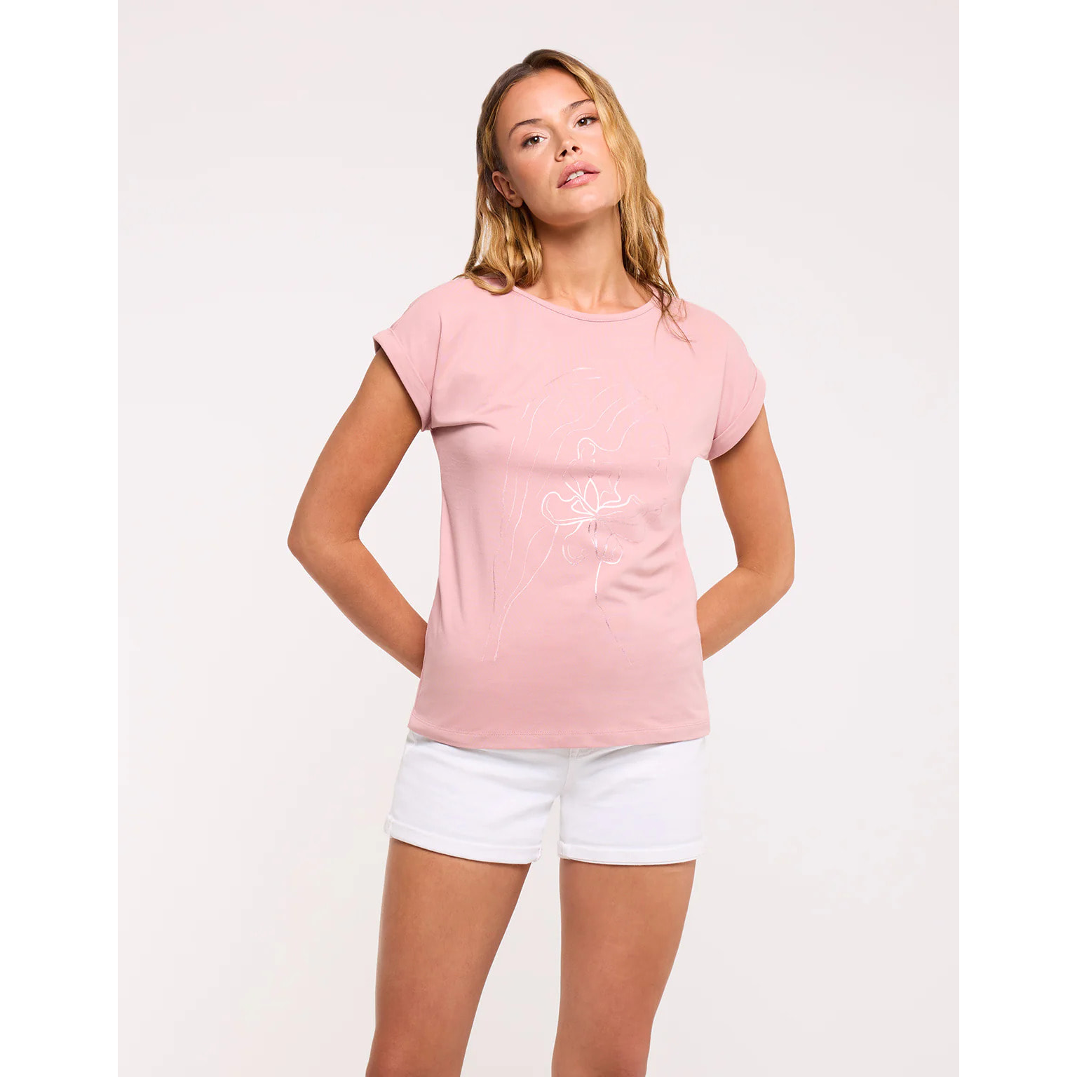 Camiseta Manga Corta Rosa - Kalosaflor