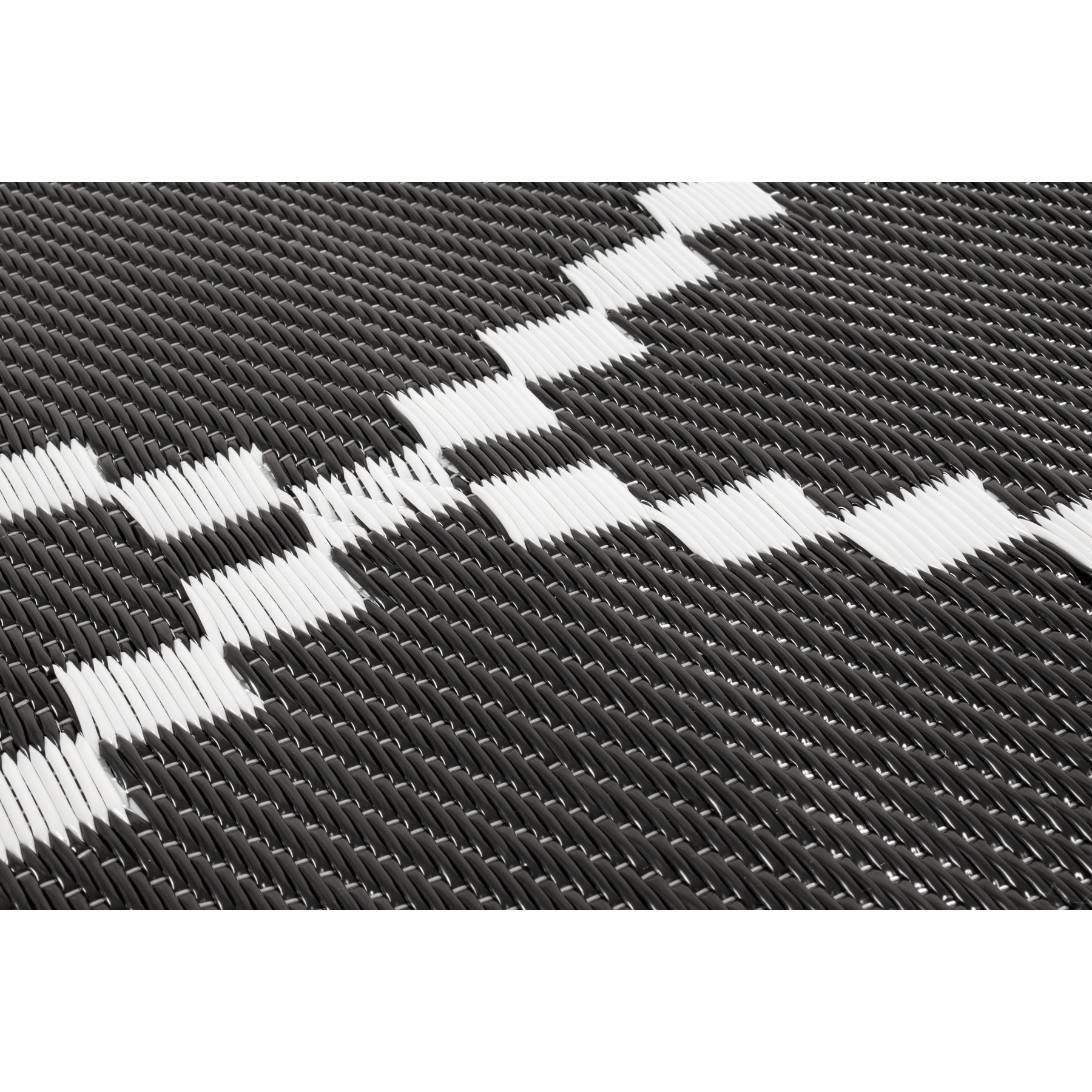 Scoobi - tapis d'exterieur noir motif éthnique