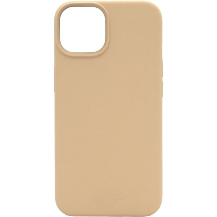 Coque CASYX iPhone 15 Plus Magsafe sillicone Beige