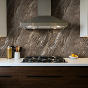 Sticker crédence adhésive - MARBRE BRUN - 60x100cm