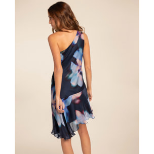 Vestido corto con escote asimétrico