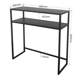 Console Loftie 80x30cm noire Kare Design