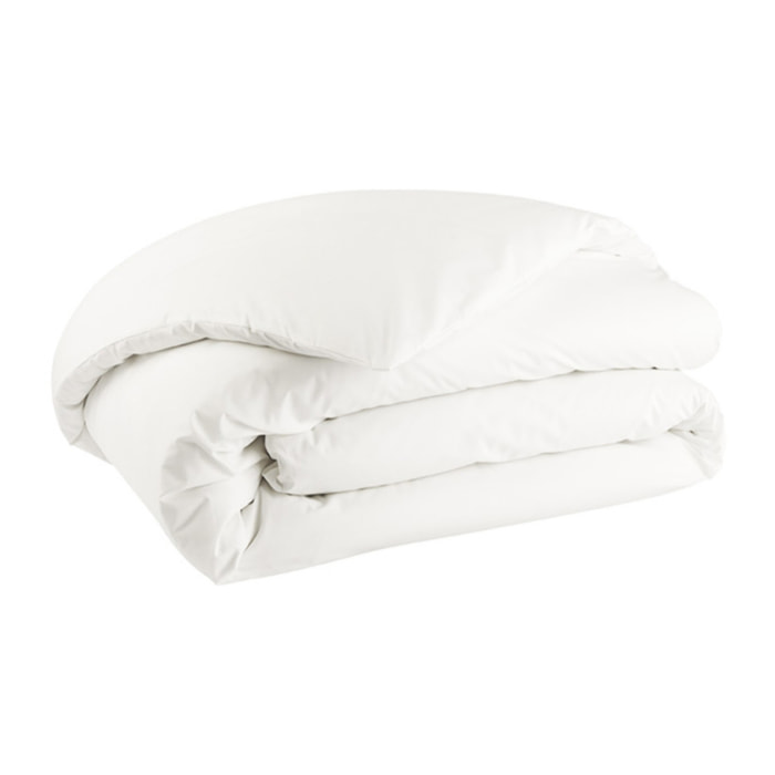 Como - Housse de couette blanc ivoire en percale de coton - 240x260cm.