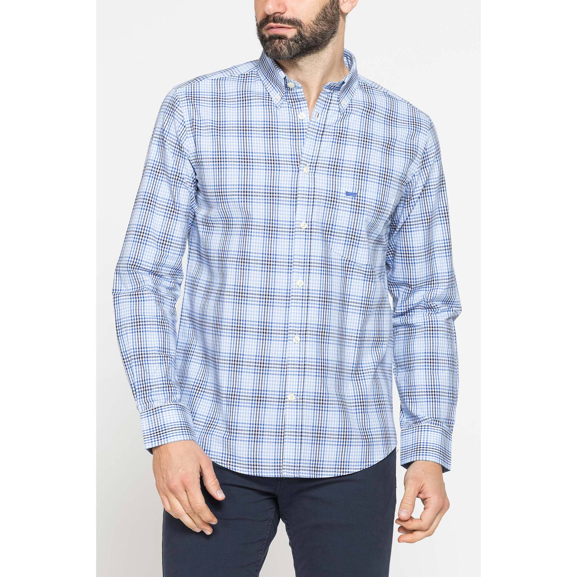 CAMICIA BUTTON-DOWN CON MANICA LUNGA E TASCHINO