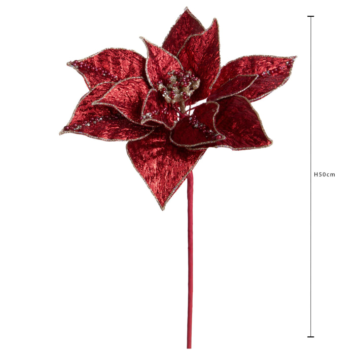 Stella con perle e glitter - Pezzi 12 - 20xH50x2cm - Bianchi Dino SpA