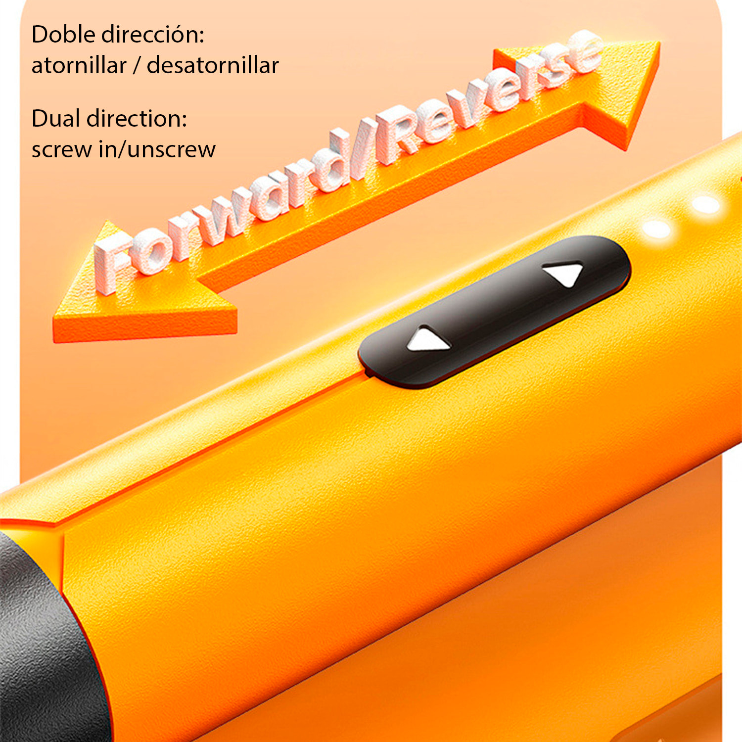 Destornillador eléctrico 46 en 1 con giro bidireccional, batería de 500mAh, 150rpm y 0,3Nm de torsión eléctrica.