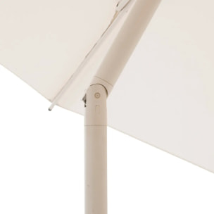 Parasol droit carré "Soya" argile & blé 2,7m en acier et polyester