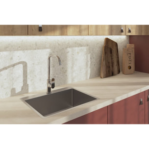 set mitigeur lavabo avec bras pivotant + mitigeur cuisine douchette extractible 2 jets, bras pivotant, chrome (SATBSD2280LCR)