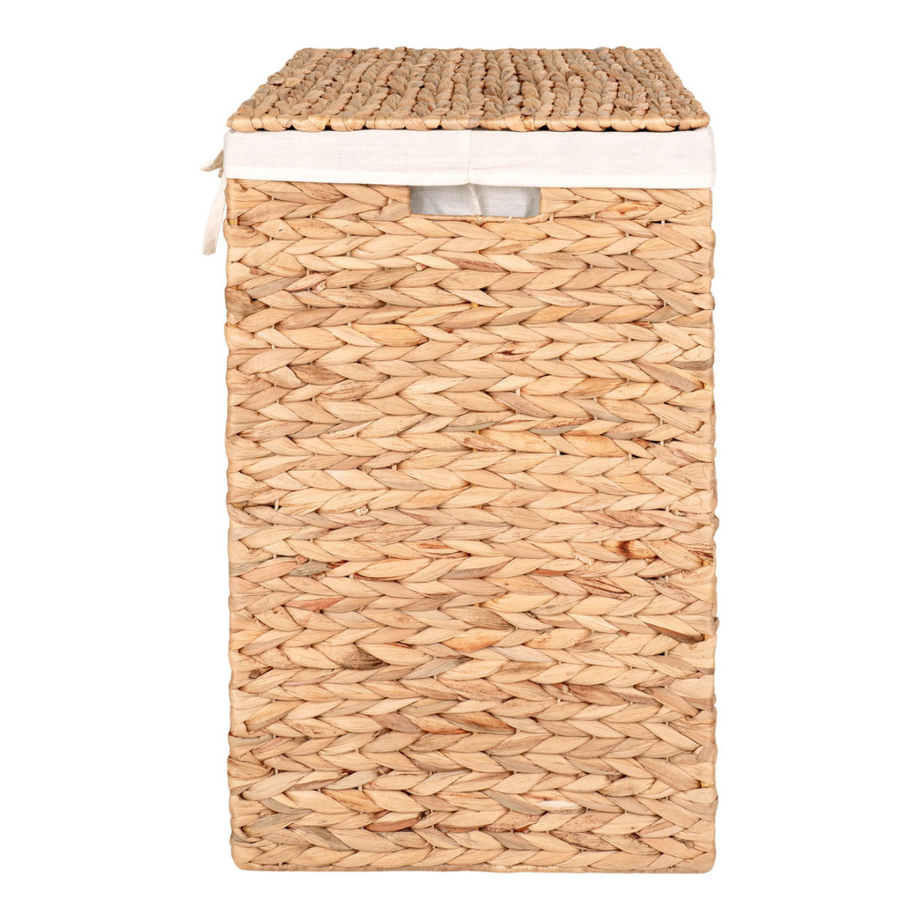 Cesta portabiancheria Passo in giacinto d'acqua naturale 43x32x55 cm