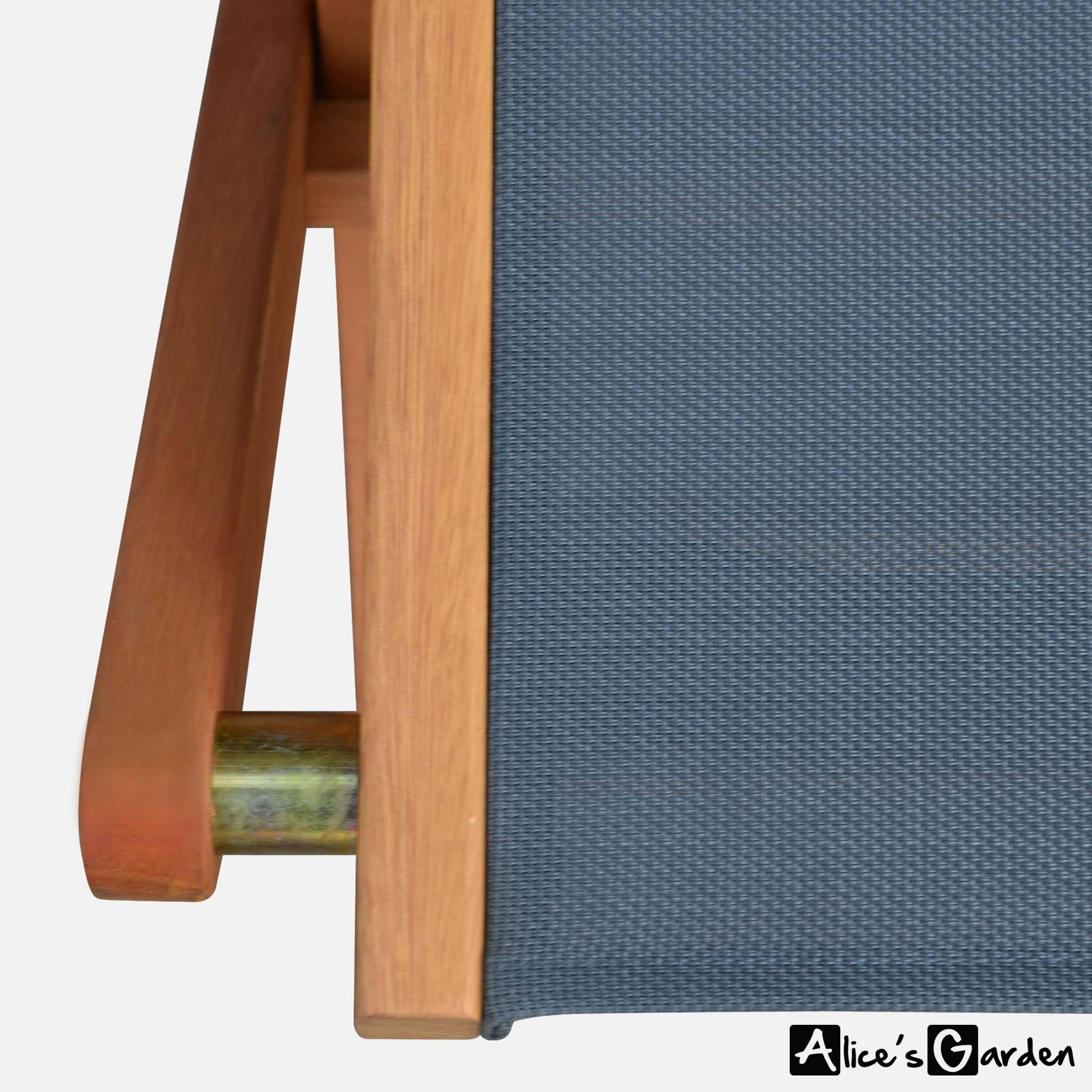 Salon de jardin en bois extensible - Almeria  table 200/250/300cm avec 2 rallonges. 2 fauteuils et 8 chaises. en bois d'Eucalyptus huilé et textilène gris anthracite