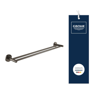 Double barre porte-serviettes - Hard Graphite brossé