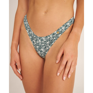 Braga de bikini en forma de uve con estampado de flores